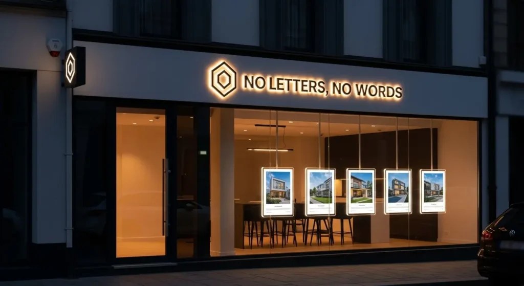 Enseignes lumineuses pour agences immobilières